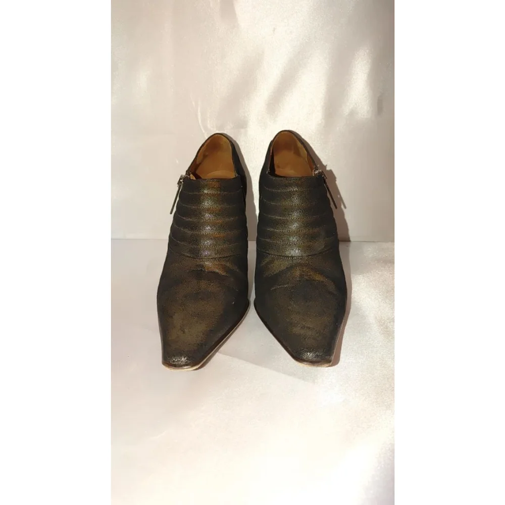 Donald J. Pliner Metallic Stilleto Booties Size 8M